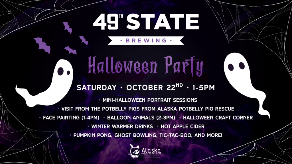 information about the halloween party at 49th State Brewing on October 22nd