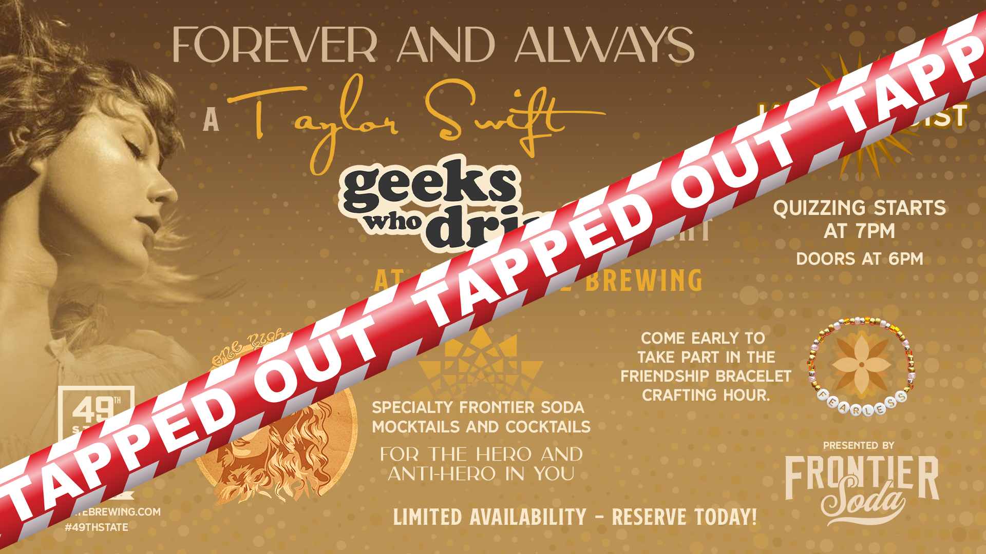 49th State Brewing, geeks who drink, taylor swift, swifties, downtown brewpub