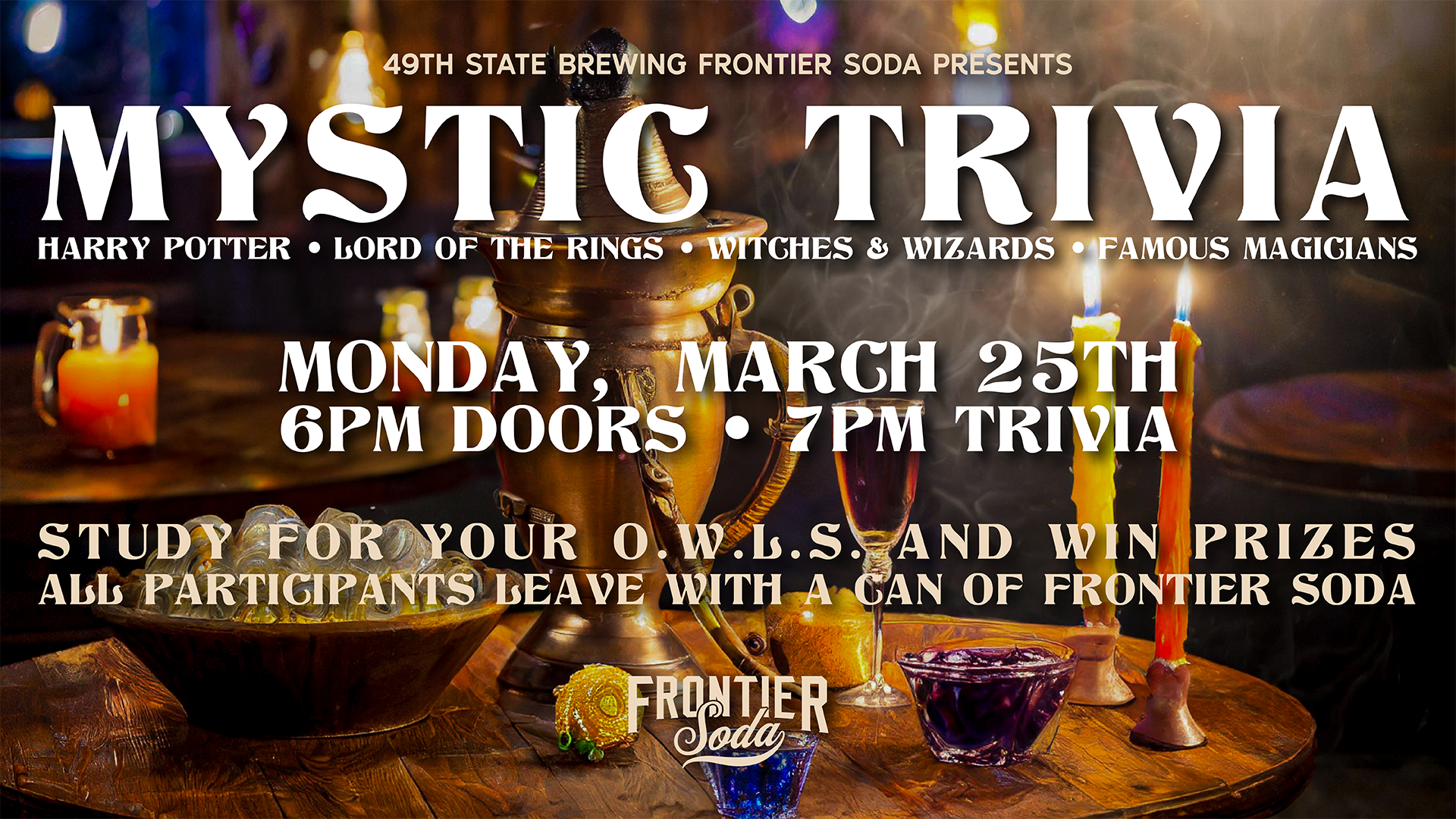 49thState, 49thStateBrewing, harrypotter, lordoftherings , Trivia, trivianight, downtownanchorage, craftbeer, magic