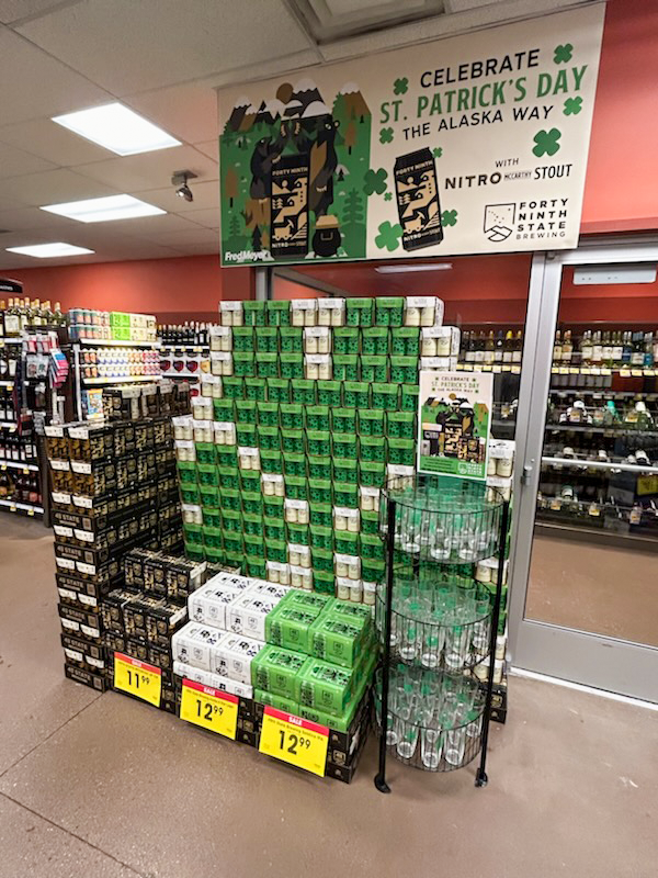 McCarthy Stout Nitro Irish Stout available in cans at Fred Meyers throughout Alaska