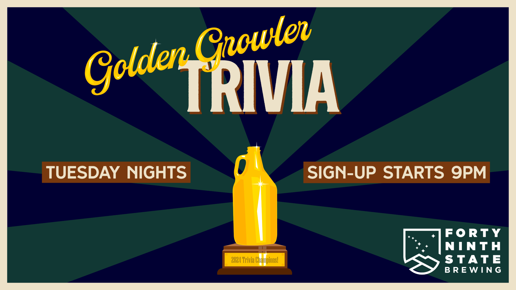 Golden Growler Trivia 49th State Brewing
