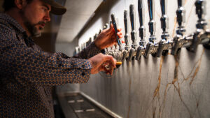 Draft beer at 49th State Brewing @ The Rail