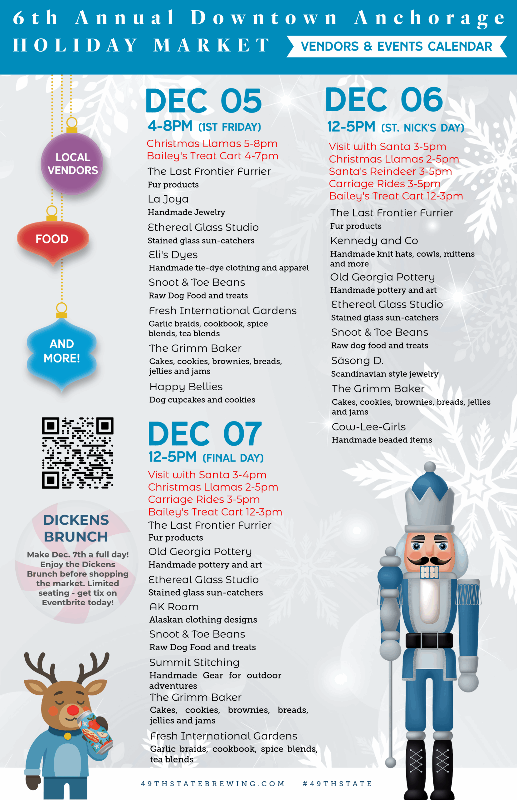 Holiday market calendar