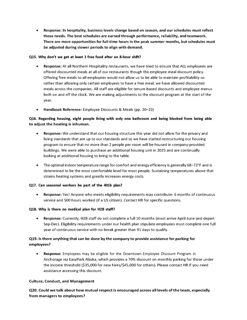 Page 3 of Responses to Staff Questions